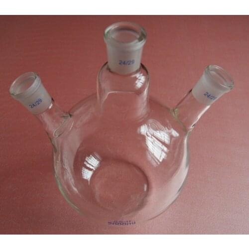 2000ml,24/29,3-neck,Flat Bottom Glass Flask,Three Necks,2L,Chemistry Boiling Bottle,Lab Glassware