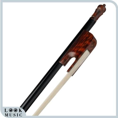 4/4 Carbon Fiber Violin Bow Snakewood Frog Baroque Style Bow Natural Bow Horse Hair