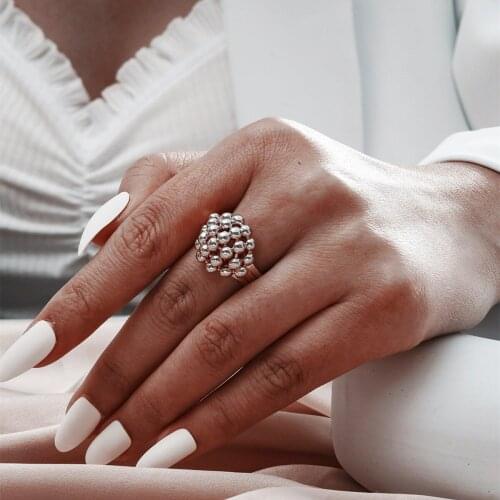 Fashion Design Small Beads Ring For Women