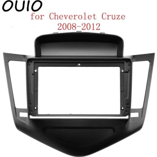 OUIO 9 inch car dashboard Double Din DVD frame decoration kit dashboard panel suitable for Cheverolet Cruze 2008-2012 frame