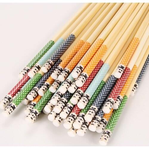 Five Color Natural Bamboo Chopsticks Japanese Chopsticks Panda Bamboo Environmental Chopsticks chopsticks set palillos chinos