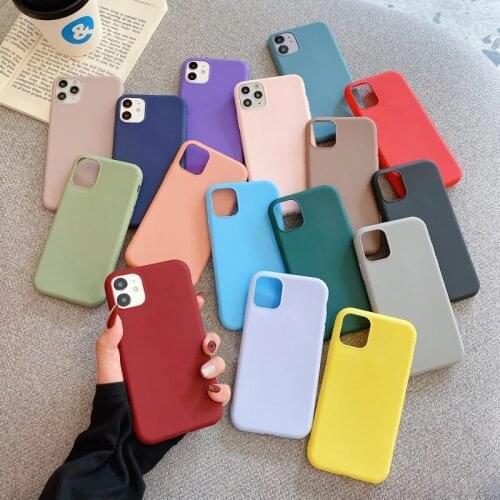 Luxury Silicone Phone Case for iPhone 11 12 Pro Max mini Soft Candy Cover for iPhone XR XS max X 6 6S 7 8 Plus SE 2020 Cases