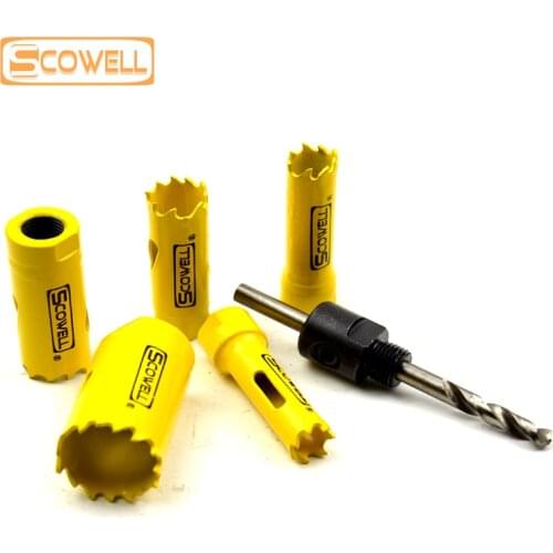 30% OFF 14mm-29mm HSS Bi-metal M3 hole saw cutter sets top quality 6PCS HSS Metal Working HoleSaw Cutting Blades Kits In Bulk