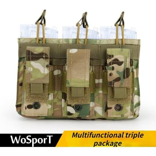 Tactical Airsoft 9mm 5.56 Magazine Pouch Multicam Vest Molle Mag Ammo Pouch Bags Toolkit Bag