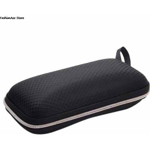 Vintage black large capacity zipper Eyewear case sunglasses case summer style sun glasses box