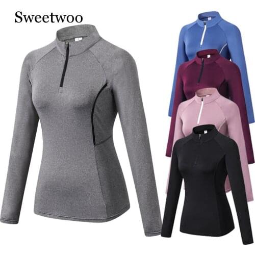 Womens Running Jacket Fitness Yoga Training Zipper Jacket Sports Long Sleeve Jogging Sweatshirt Gym Training Jogging Sportswear