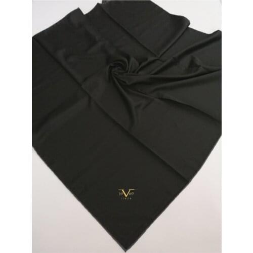 Womens Black Twill Scarf Black Series 90x90 cm Scarf Hanger Together With scarf for women wrap hair weft adult head cover black