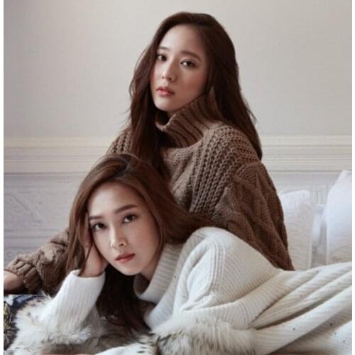 Kpop TWICE EXO IU Seo Yea Ji fashion Turtleneck Long Sleeve Pullover Sweater Women Winter new warm Loose Knitted Casual Sweaters