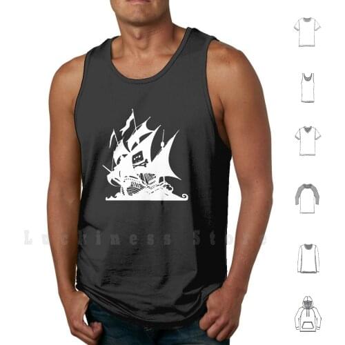A Pirates Life... tank tops vest 100% Cotton Pirate Bay Ship Search Waves Music Song Share Crossbones Tape Download Tpb
