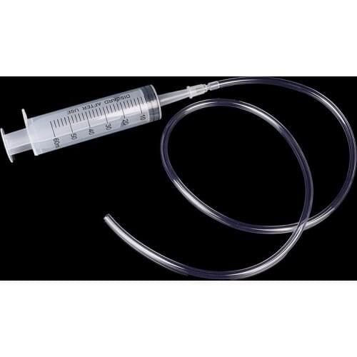 1PCS 60ML Plastic Feeding Syringe Reusable Pump With 80cm Tube For Epoxy Resin Tools