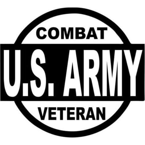 14cm*12.7cm Car Styling Combat Veteran U.S Army Personality Body Stickers C5-1174