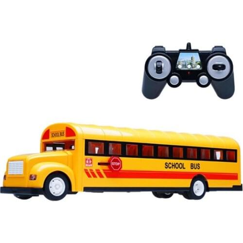 2.4GHz remote control car RC Car School Bus model Remote Control Buses Opening Door Transporter Vehicle Toys with Sound&Light