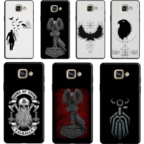 Viking Ragnar Lodbrok Valhalla Odin Ravens Phone Case For Samsung Galaxy J7 J5 J3 2017 A5 J1 2016 J6 J4 Plus A6 A8 A7 A9 J8 2018