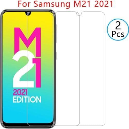 Case for samsung m21 2021 cover screen protector tempered glass on galaxy m 21 21m 6.4 protective phone coque bag samsungm21 360