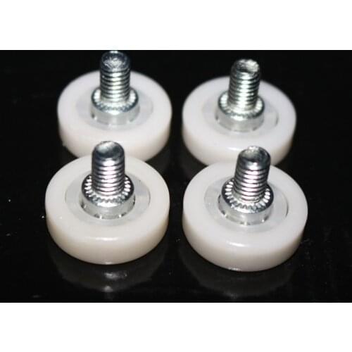Diameter:22mm M6 Drawer bearing pulley wheels steel File cabinet door round wheel Furniture door moving nylon wheel