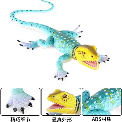 Wild Animal Cognition Action Figures Kids Plastic Model Toys Common Collared Lizard Animal Figure Collectible Toys