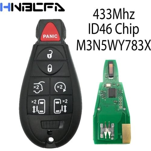 Remote Key Fob 7 Button 434Mhz For Chrysler 300C Voyager 2008 2009 2010 for Dodge Caliber Journey for Jeep Cherokee