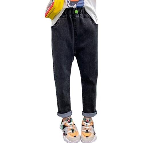 Girls Denim Jeans Solid Color Kids Jeans For Girls Casual Style Jeans Kids Spring Autumn Childrens Jeans Clothes 6 8 10 12 14