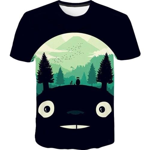 3D Totoro Harajuku Boys T Shirt Kids Studio Ghibli Kawaii T-shirt Funny Cartoon Tshirt Cute Top
