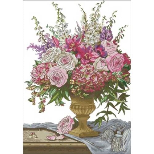 Classical vase symphony patterns Counted Cross Stitch 11CT 14CT 18CT DIY Chinese Cross Stitch Kit Embroidery Needlework Sets