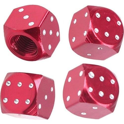 4x Dice Dust Valve Caps Car Bike BMX Motorcycles Electric Cars 80s Novelty Fun Retro