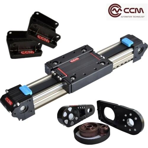 Compact aluminum belt drive linear axis motion unit 1250mm 30kg