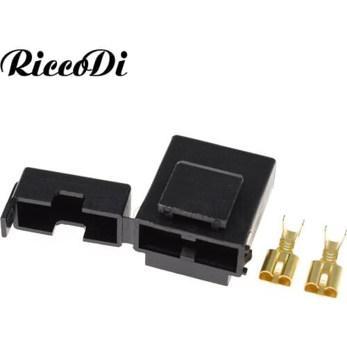 1/5/10/50Set Kit 2Pin Fuse Box BX2017 Black Connector Terminal Jacket auto Plug socket Female Connector With Brass Terminals