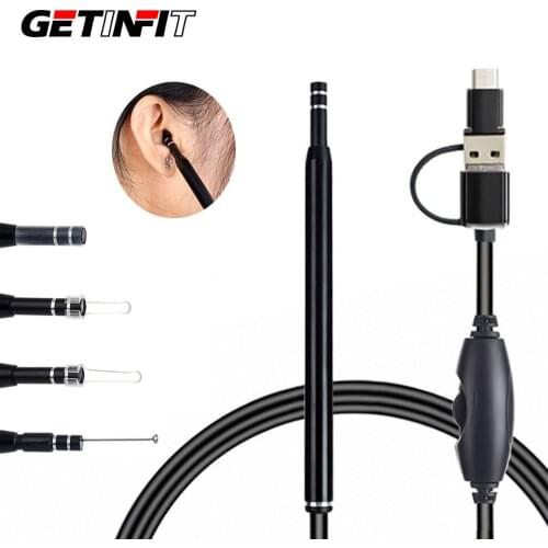 Medical In Ear Cleaning Endoscope Spoon Mini Camera Ear Picker Ear Wax Removal Visual Ear Mouth Nose Otoscope Support Android PC