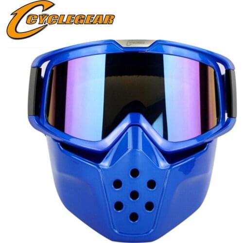 Mask Goggles Motorcycle retro helmet riding cross-country mask goggles, windproof lens helmet goggles