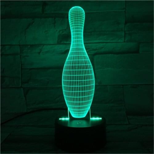 New Bowling Ball 3D LED RGB Night Light 7 Color Change Acrylic Desk Light Boys Girls Christmas Birthday Toys 409