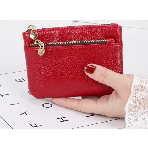 New Women Short Wallet PU Leather Coin Change Purse Pouch Slim Simple Pocket Wallet Female Card Holder Ladies Small Wallet