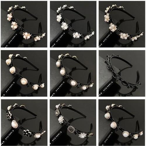 Unisex Alice Pearls Elegant Hairbands Double Bangs Accessories Men Fashion Sports Headband Make Women Hairstyle Up Hairpins