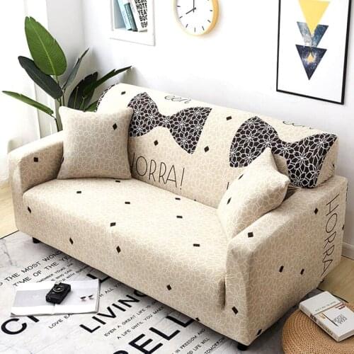 Sample Bow Elastic Sofa Slipcovers Stretch Sofa Cover for Living Room Sectional Corner Chair Protector Couch 1/2/3/4 Seater