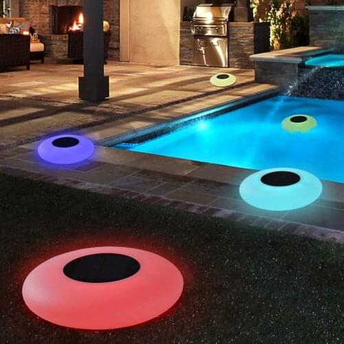 Floating Lights IP68 Waterproof Pool Lamp Remote Control 16 Colors PE Material Solar Charging Night Decorative Lighting