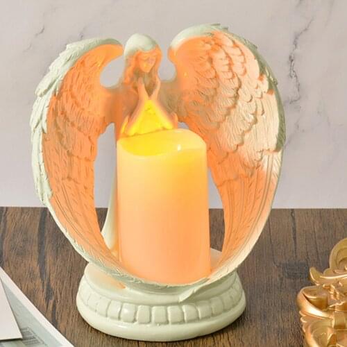 Tealight Candle Holder, Home Candle Candlestick, Praying Angel Figurines Statue Candleholder Wedding Table Centerpieces Decor