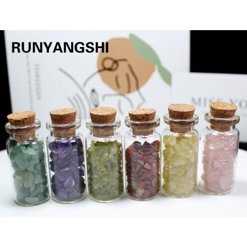 Runyangshi 17 Types Natural Quartz Crystal Stone Crystal Gravel Wishing Bottle Gemstone Natural Quartz Stones Chip Mineral