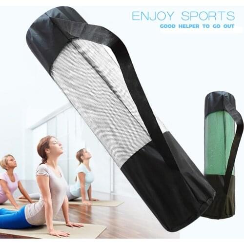 Yoga Mat Backpack Nylon Mesh Yoga Mat Breathable Mesh Bag Black Thick Waterproof Backpack Bag Fitness Fitness Equipment