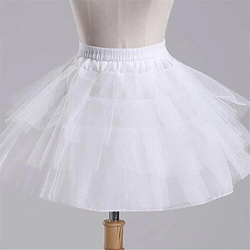 Wedding Accessories Kids Girls Petticoat Vestido Longo Ball Gown Crinoline Skirt Petticoats