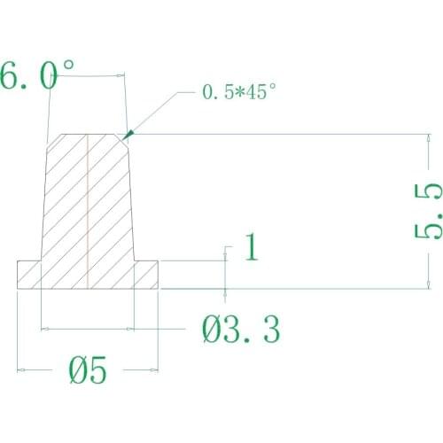 T type Tapered rubber stoppers seal plug seal ends of tubes 3MM 3.3mm 3 2.8 2.9 3 3.0 3.1 1/8" MM High Temp Black Transparent