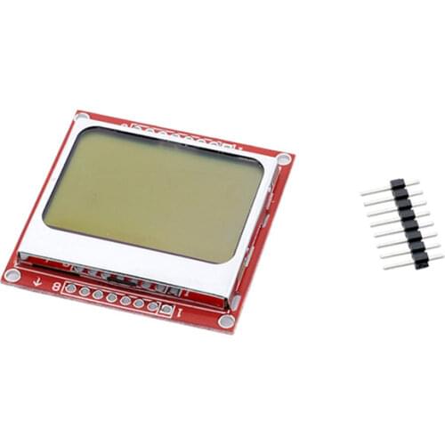 Smart Electronics LCD Module Display Monitor, White Backlight Adapter PCB 84*84 dot Matrix LCD 5110 Module for MCU Screen