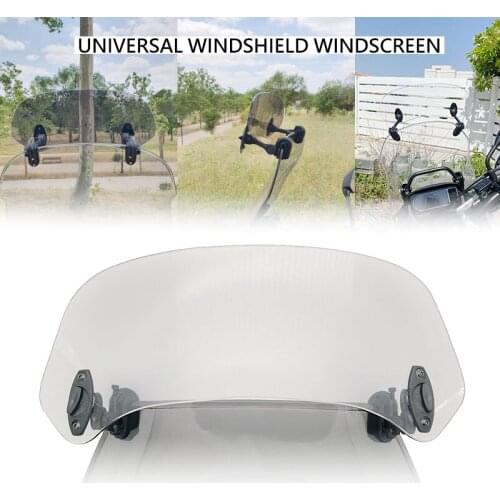 Motorcycle Universal Adjustable Wind Screen Windshield Spoiler Air Deflector For KAWASAKI For Yamaha For BMW For Triumph