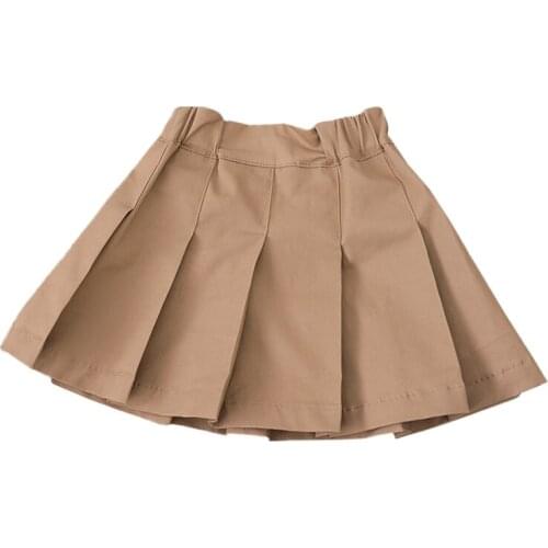 YourSeason 2-16 Years Summer Mini Skirt For Kids Girls Fashion Student Khaki Tutu Skirts Clothes Girl School White Miniskirt