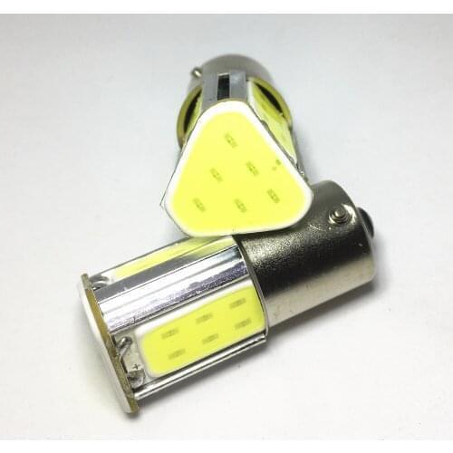 10pcs 1156 ba15s p21w led 4 COB Auto Brake light rear Turn signal lamp parking White red car led Bulbs 12v Reverse Tail Light