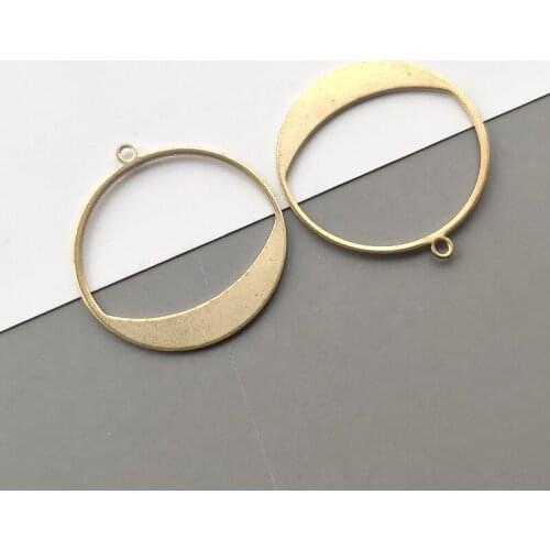 10pcs/Lot Brass Charms Pendant Open Frame Circle Jewelry Fashion Necklace Bohemia Earring Jewelry Making Accessories