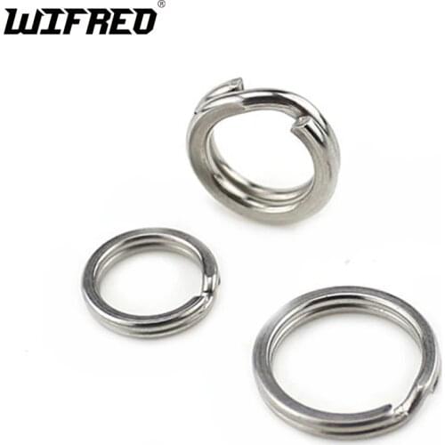 100 pcs/lot Stainless Steel Split Rings Lures rings connector Fishing ring No Rust In Saltwater
