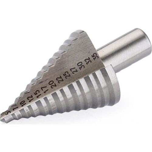50% Hot Sales!!! 5-35mm Woodworking Wood Titanium Hole Cutter Metal HSS Step Cone Taper Drill Bit
