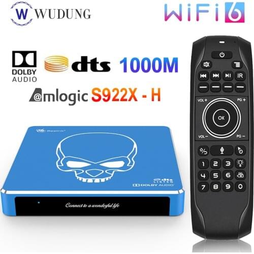 Android 9.0 GT King Pro WiFi6 1000M Smart TV BOX 4GB64GB Amlogic S922X-H Quad Core Support Dolby Audio DTS 4K HD Set Top Box