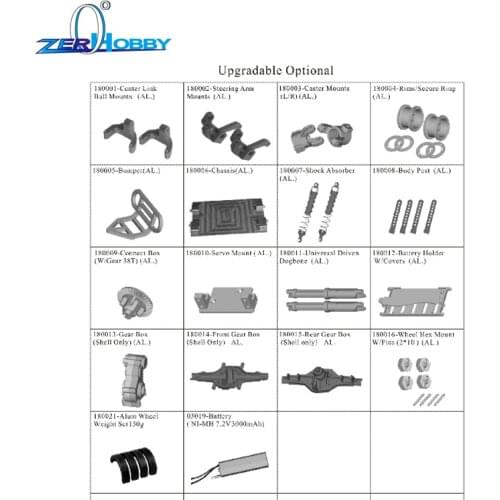 Fast Shipping Hsp Alloy Upgrade Parts for 1/10 Scale Off Road Electric Powered Rock Crawler RC Car Model 94180 94180T2