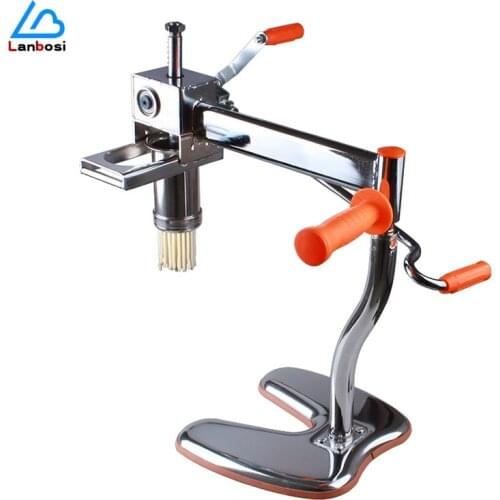 Household Noodle Pressing Machine Stainless Steel Manual Noodle Machine Two-axis more labor-saving stainless steel noodle bucket