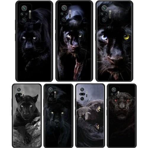 Animal Panther Cell Phone Case for Xiaomi Redmi Note 9S 9 4G 8 10 7 8T 9C 9A 7A 8A K40 K30 Pro Mobile Phones Cover Coque